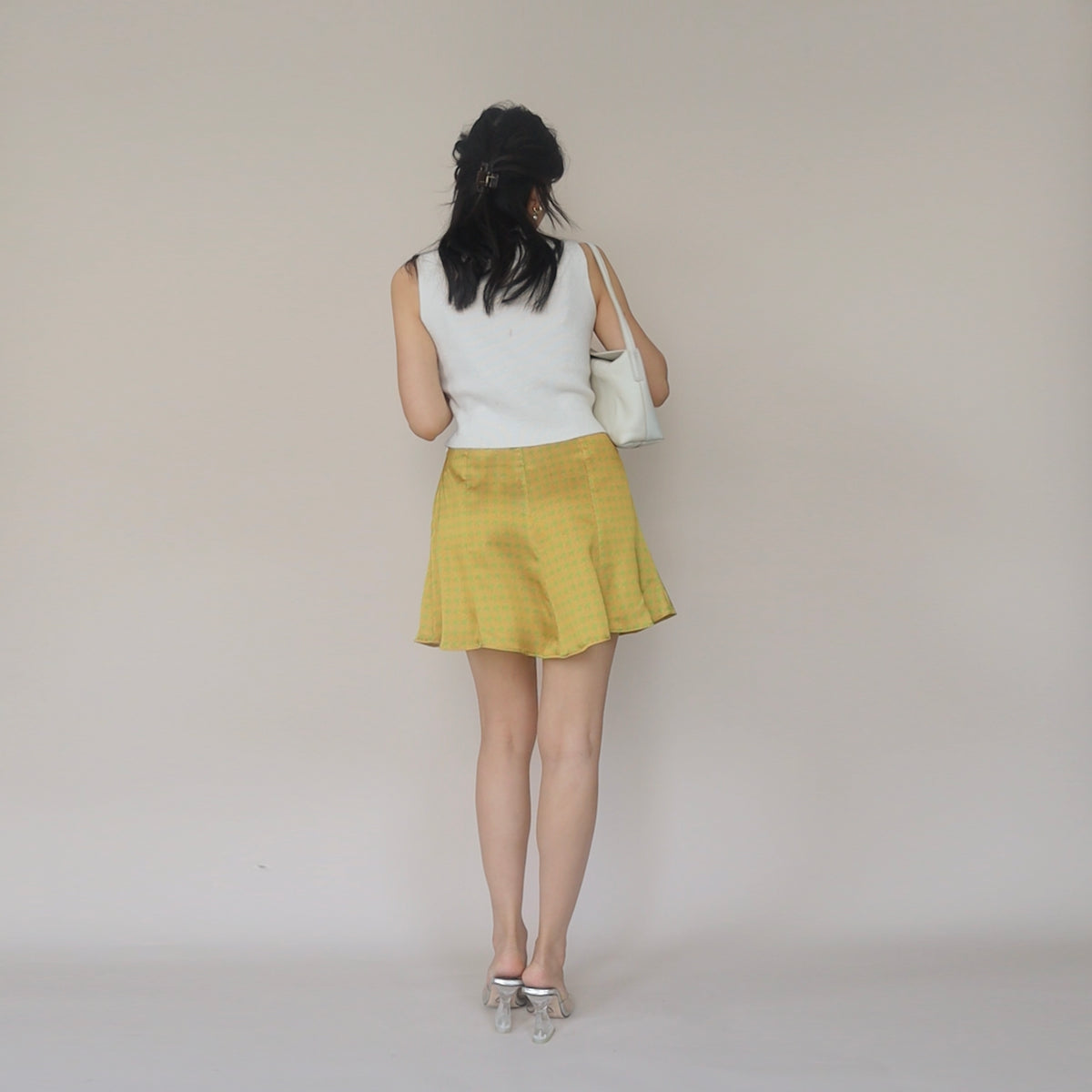 Back view of the yellow Joy Skirt