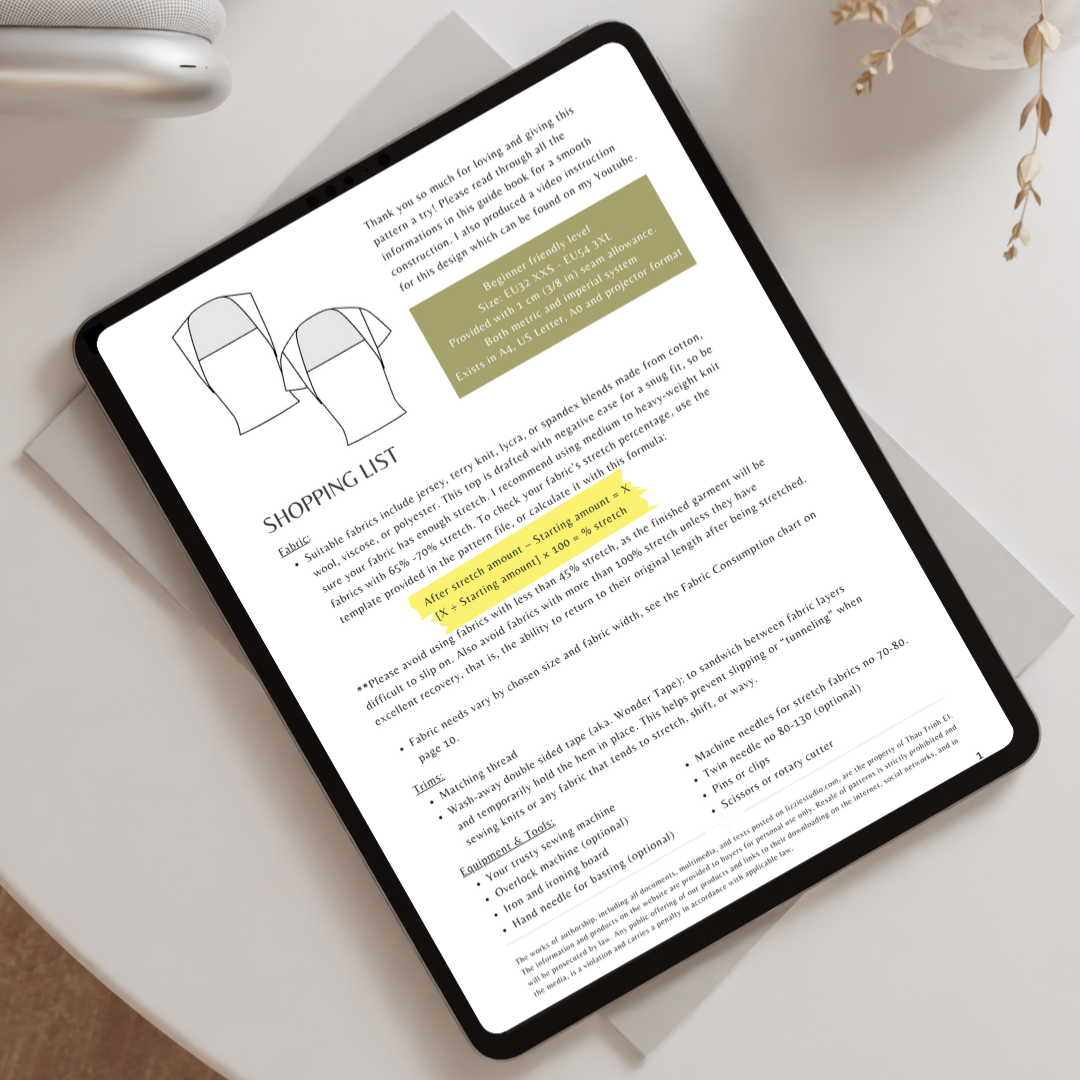 Michelle Top shopping list page shown on a tablet